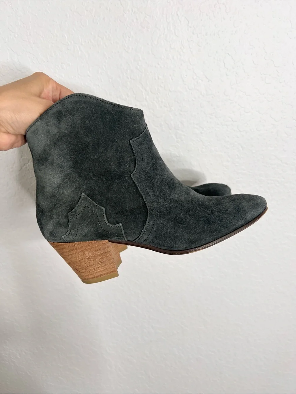 ISABEL MARANT Dicker Suede Cowboy Ankle Boots Women Size 5 Western Bootie